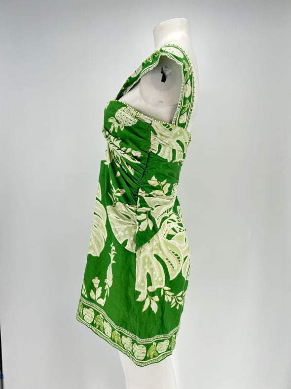 Robe imprimée verte