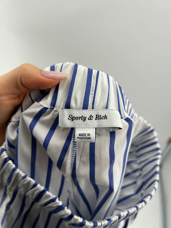 Short à rayures