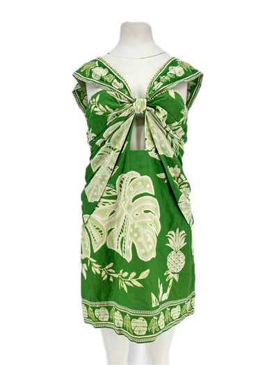 Robe imprimée verte