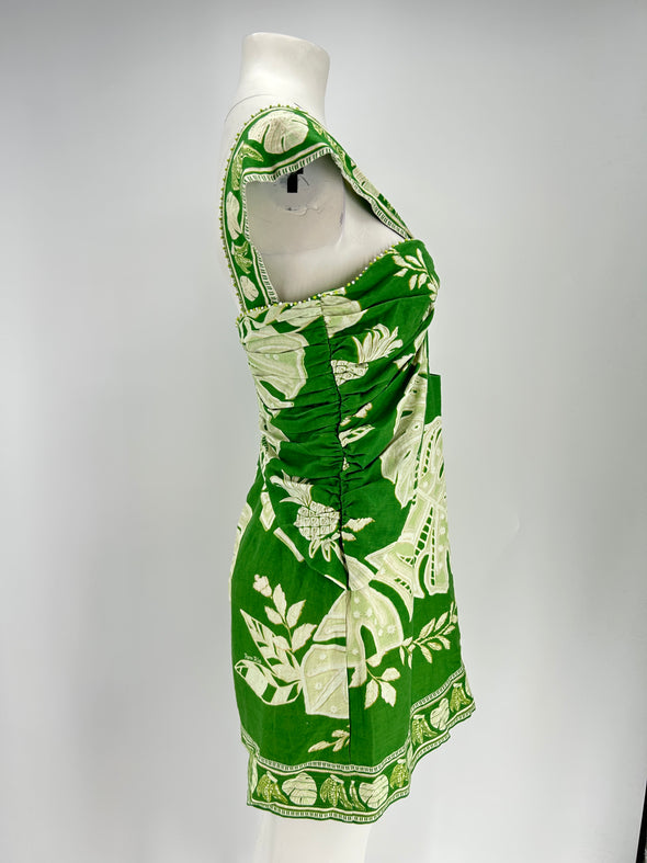 Robe imprimée verte