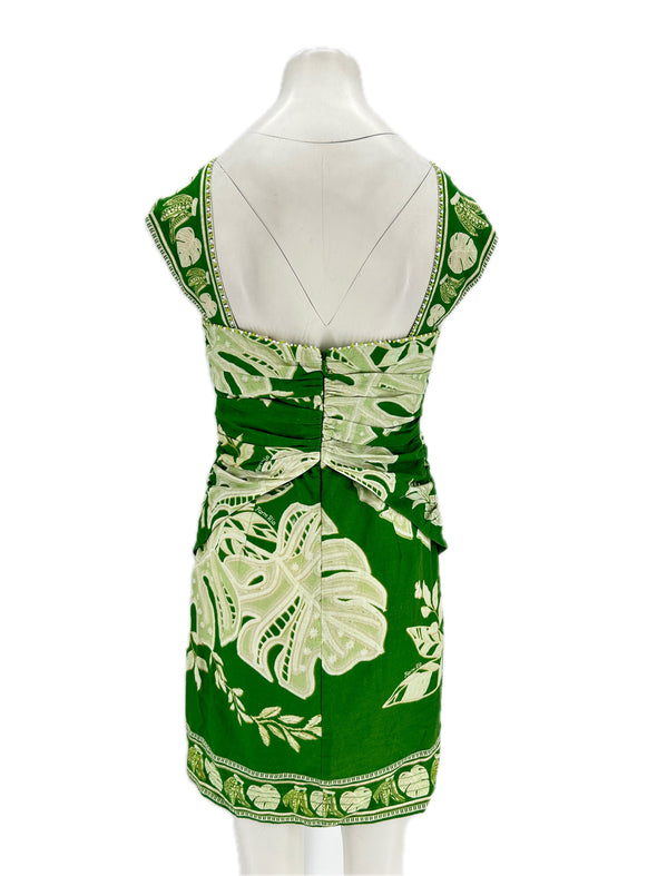 Robe imprimée verte