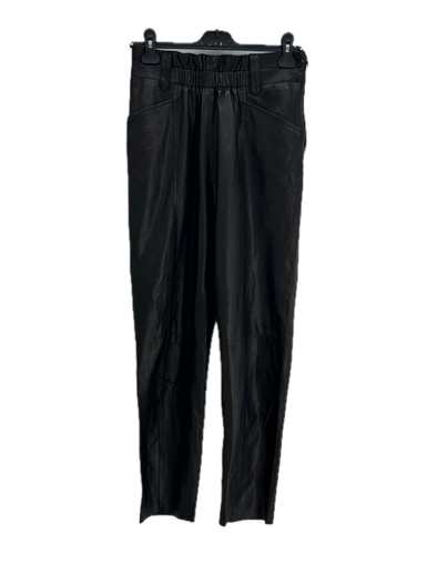 Pantalon en cuir noir