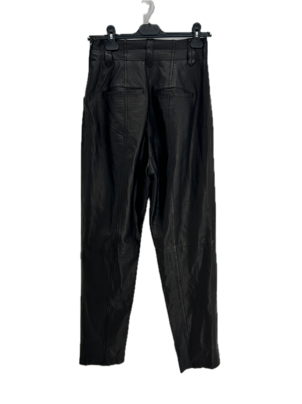 Pantalon en cuir noir
