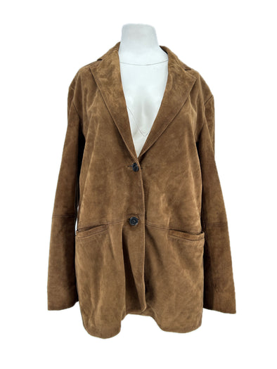 Veste en daim marron