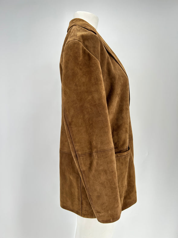 Veste en daim marron