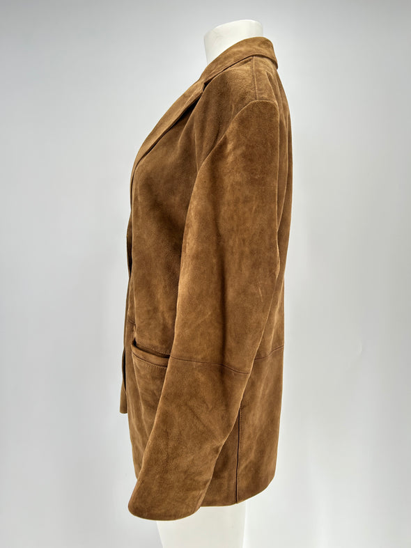 Veste en daim marron