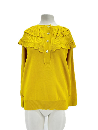 Pull en laine jaune