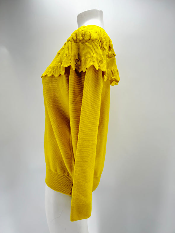 Pull en laine jaune