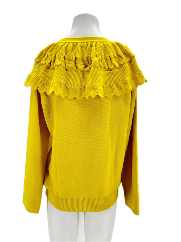 Pull en laine jaune