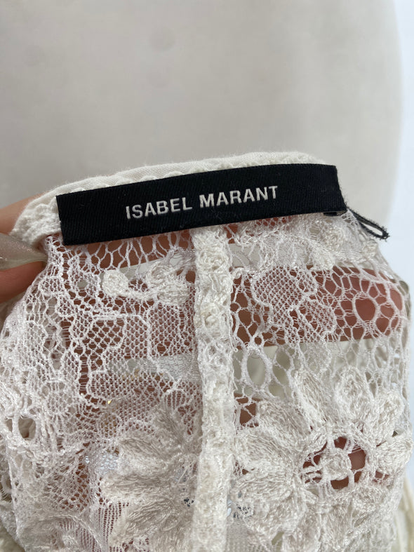 Top en dentelle blanc