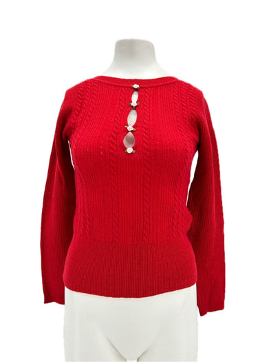Pull en laine rouge