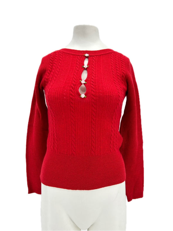 Pull en laine rouge