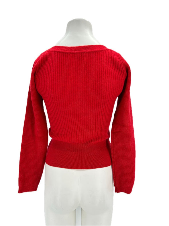 Pull en laine rouge