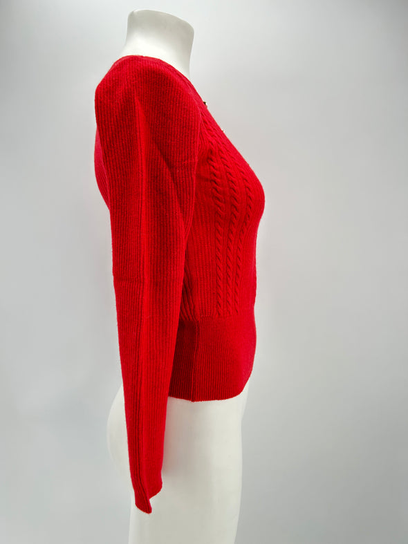 Pull en laine rouge