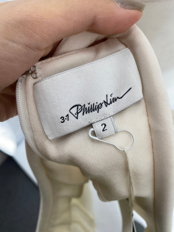 Top court blanc matelassé