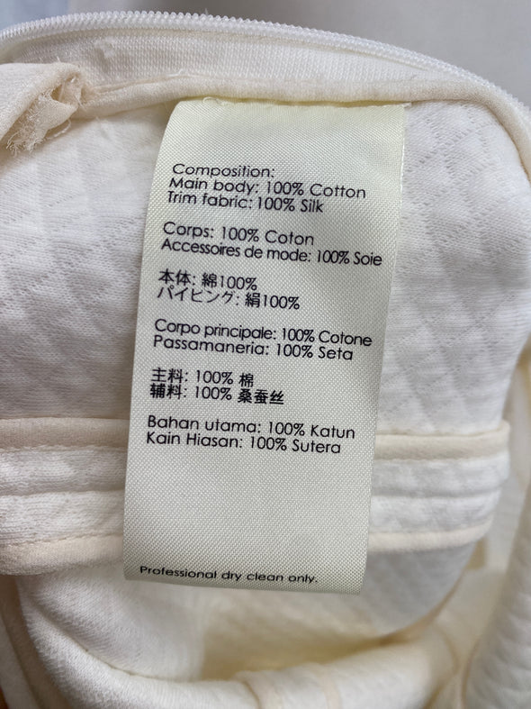 Top court blanc matelassé