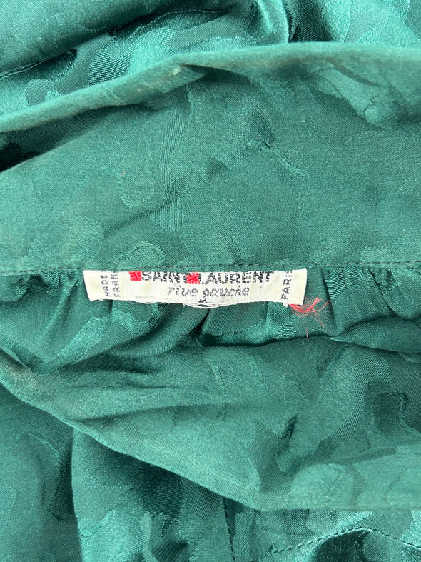 Blouse en soie verte
