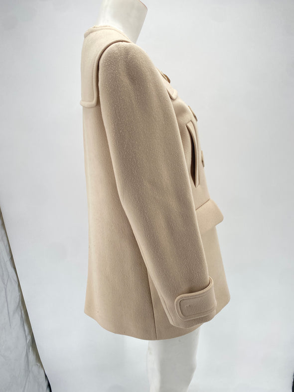 Manteau en laine beige