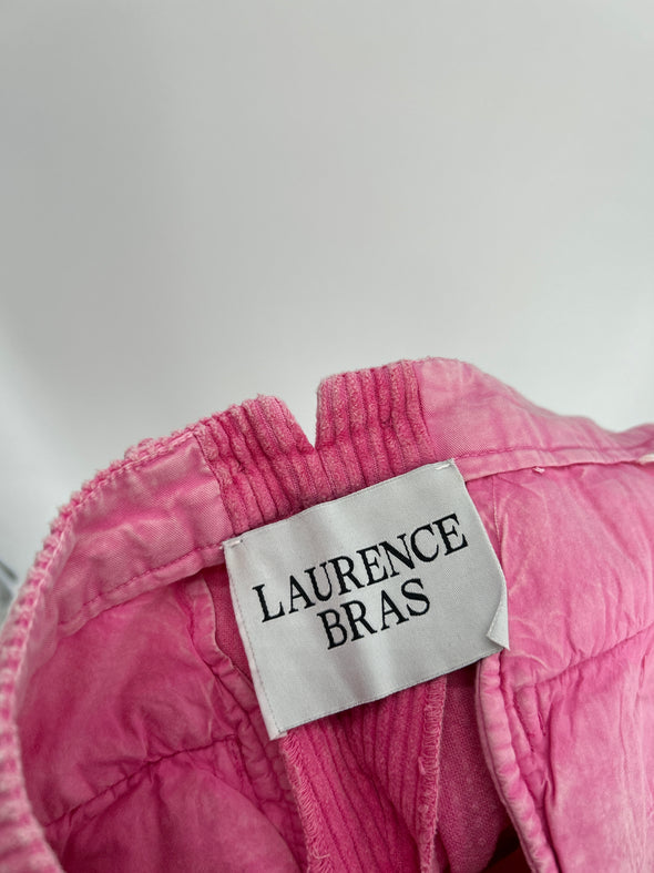 Pantalon en velours rose