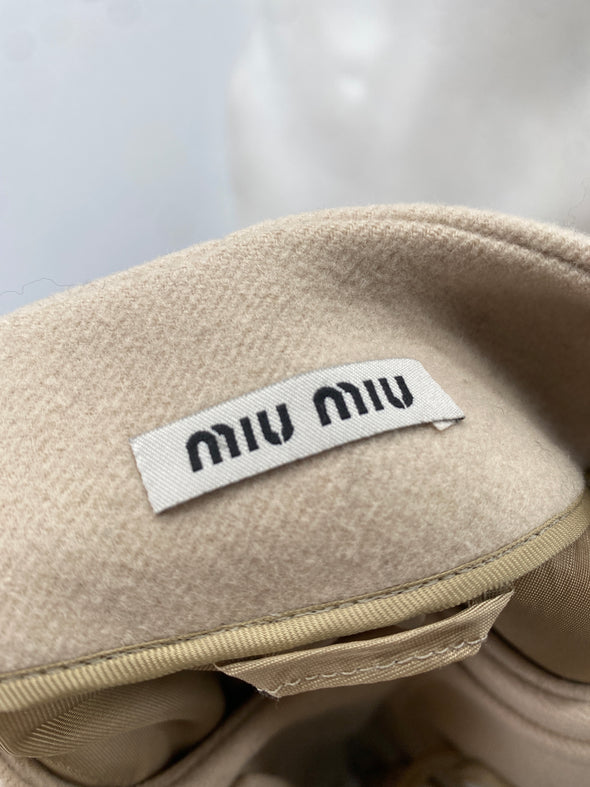 Manteau en laine beige