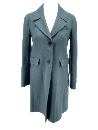 Manteau en laine bleue