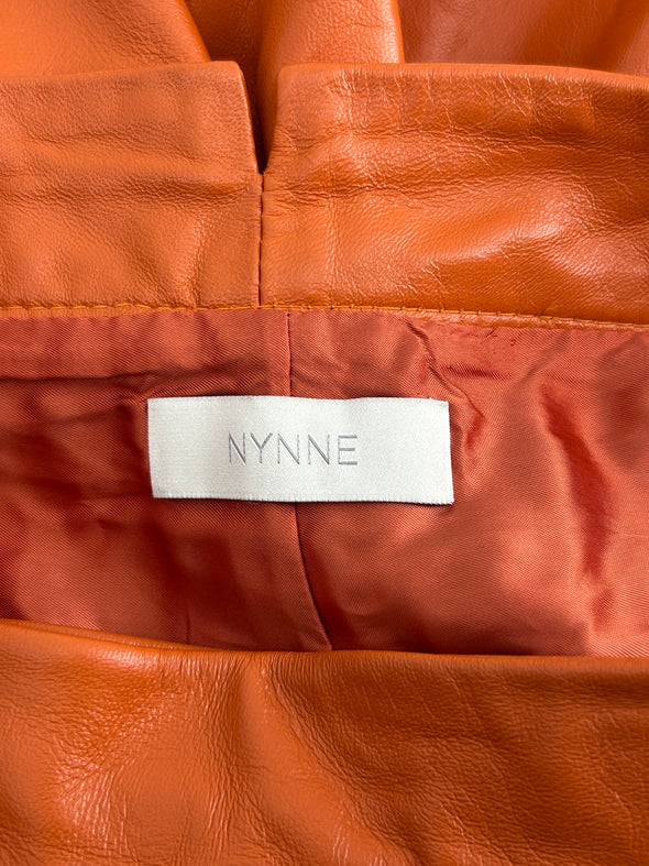 Bermuda en cuir orange
