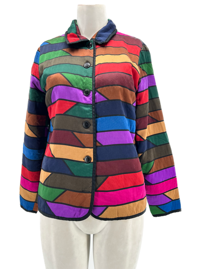 Veste en soie multicolore