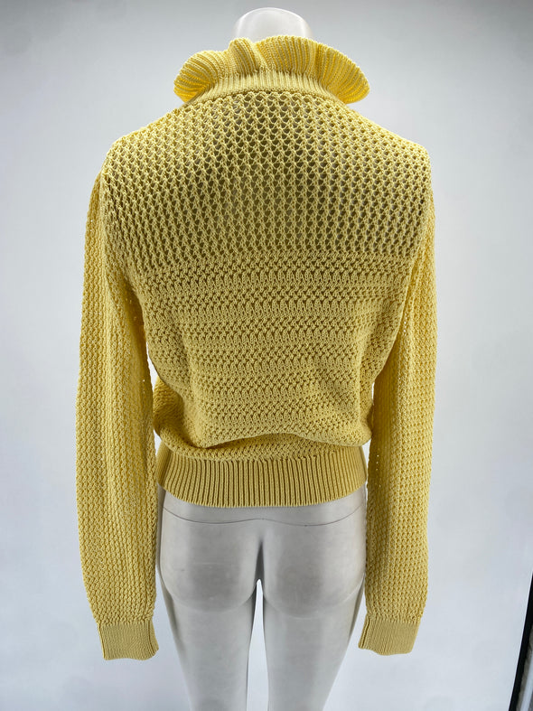 Pull jaune tricoté