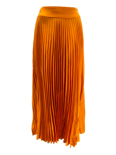 Jupe orange plissée