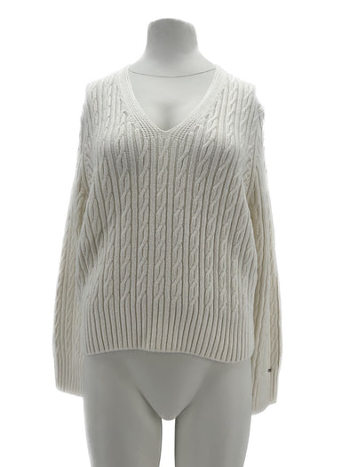 Pull blanc en maille