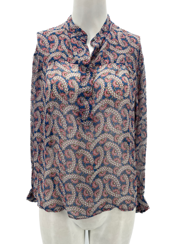 Blouse en soie imprimée