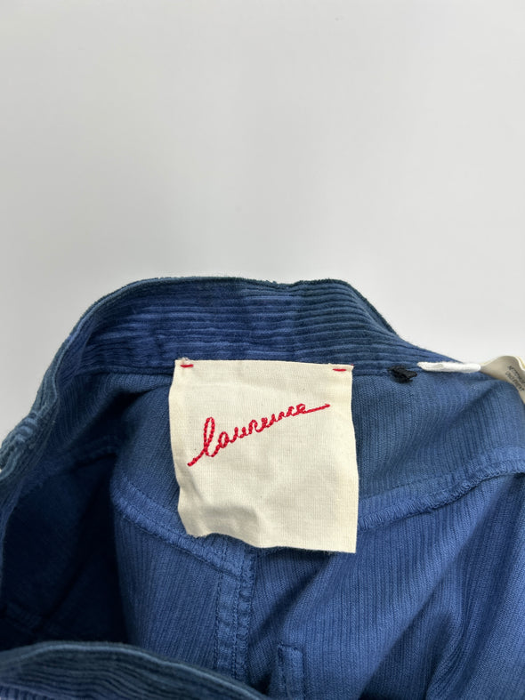 Pantalon en velours bleu