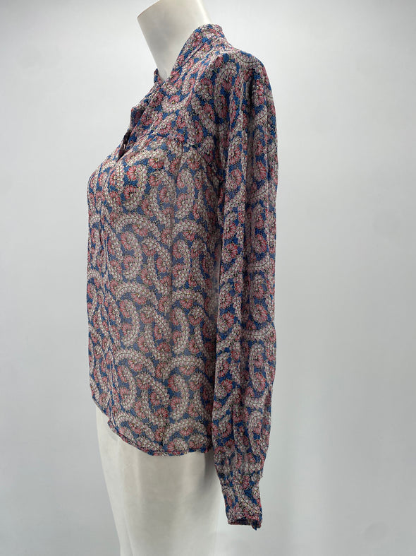 Blouse en soie imprimée