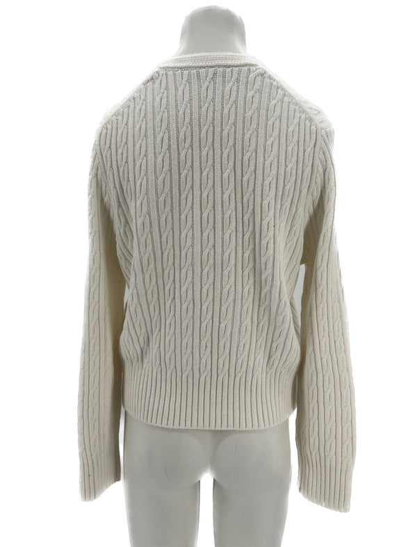 Pull blanc en maille