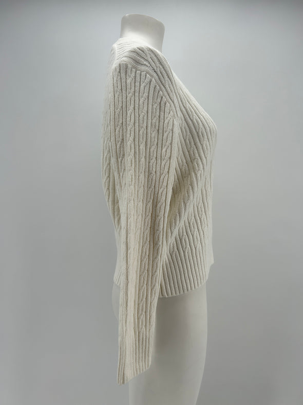 Pull blanc en maille