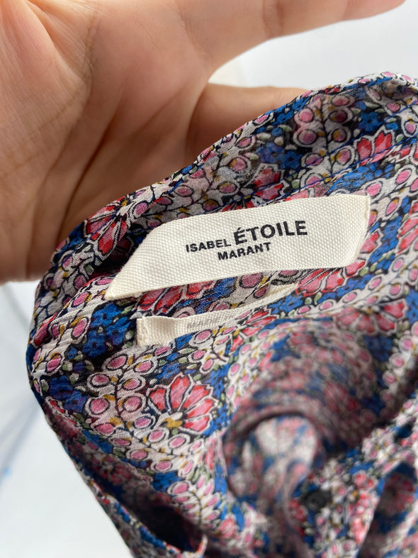 Blouse en soie imprimée