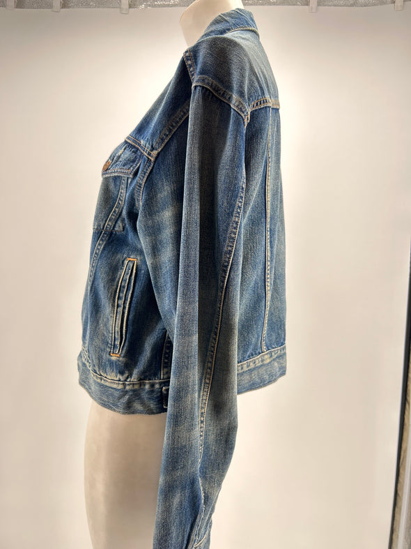 Veste en jean bleu
