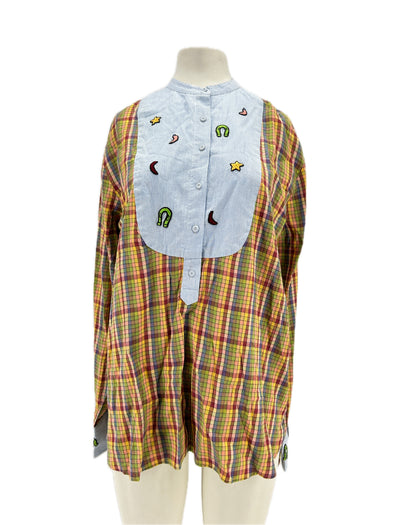 Blouse bi matière