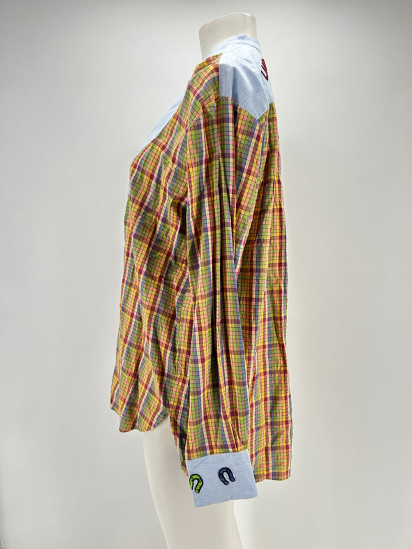 Blouse bi matière