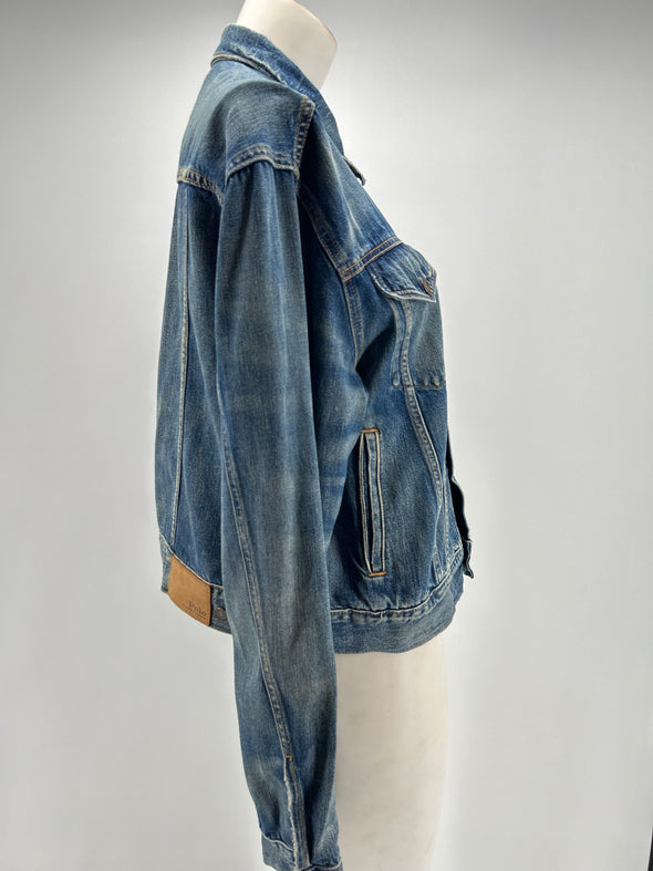 Veste en jean bleu