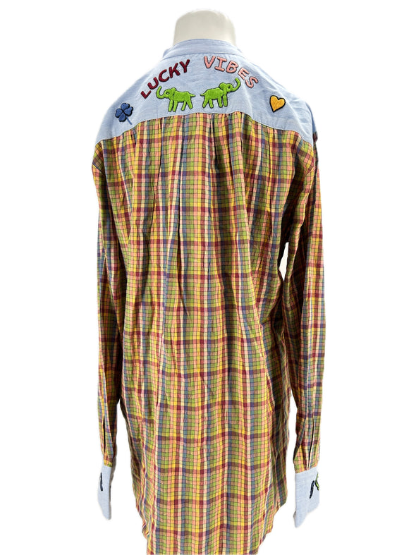 Blouse bi matière