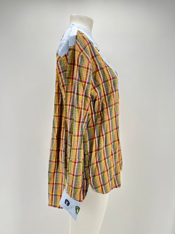 Blouse bi matière