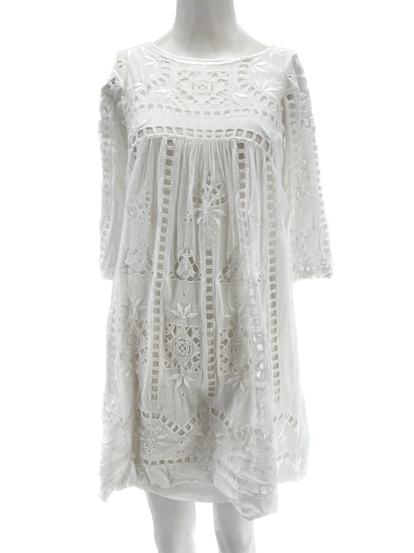 Robe blanche en coton