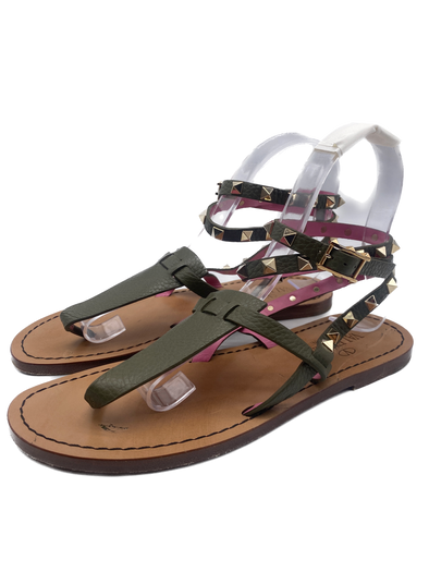 Sandales "Rockstud" en cuir