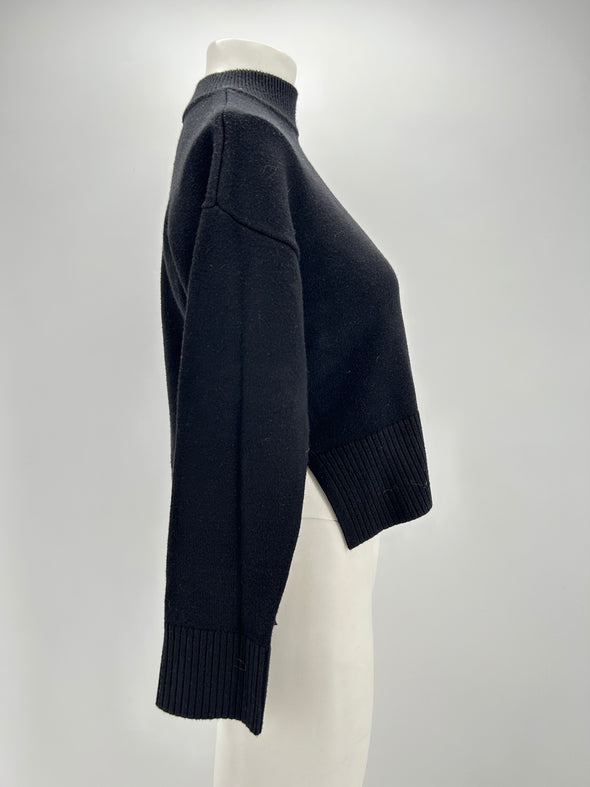 Pull col roulé noir