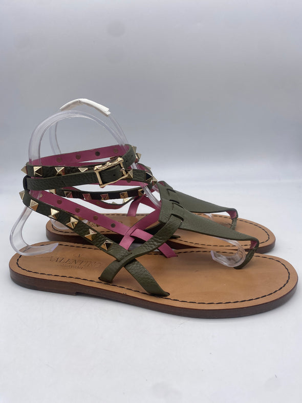 Sandales "Rockstud" en cuir