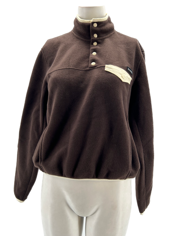 Pull col montant marron