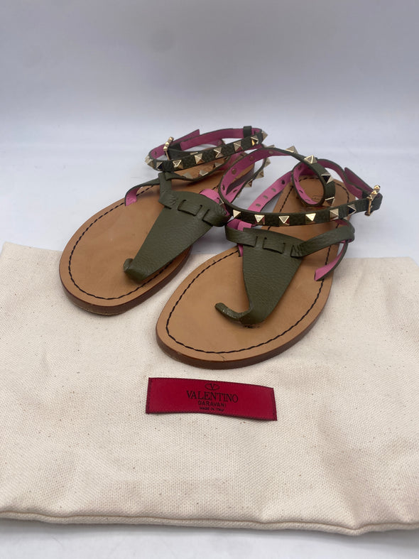 Sandales "Rockstud" en cuir