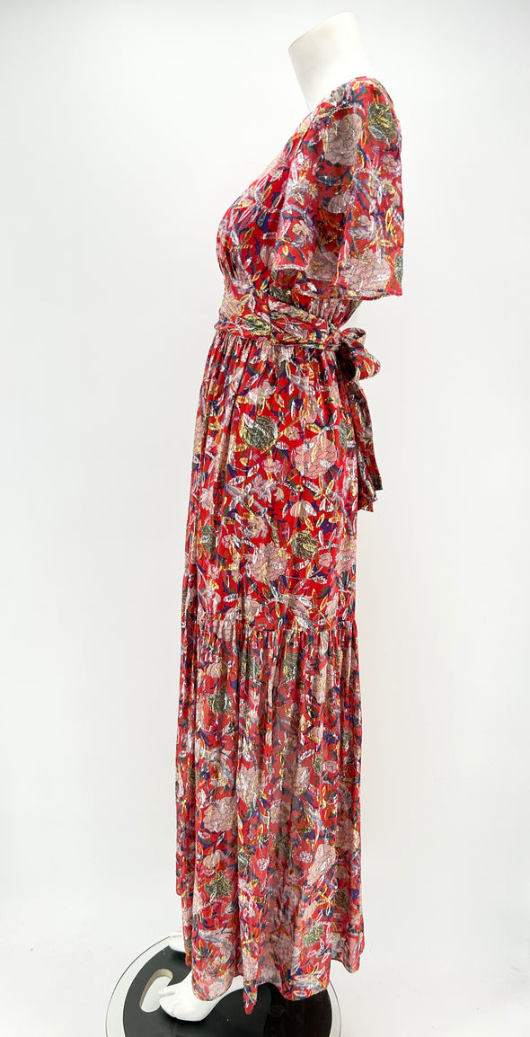 Robe longue à motifs floraux