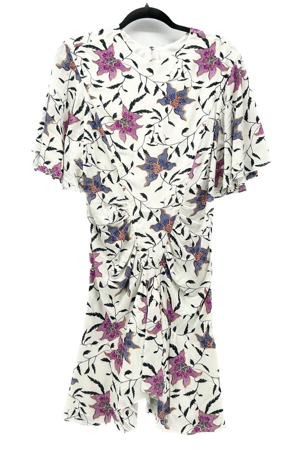 Robe blanche à motif floral